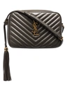 Saint Laurent Lou Quilted Leather Cross-body Bag In Green