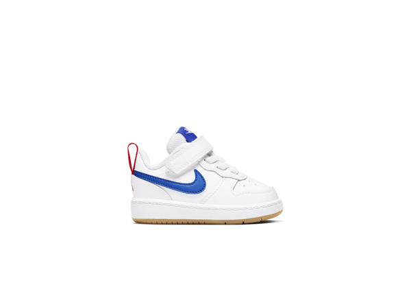 Pre Owned Nike Court Borough Low 2 White Pacific Blue Td In White University Red Gum Light Brown Modesens