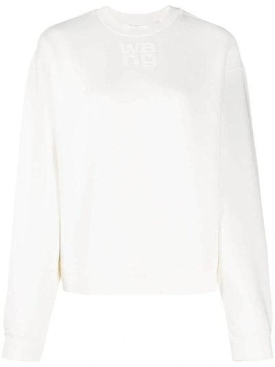 Alexander Wang T Alexanderwang.t Foundation Cotton Terry Sweatshirt In White