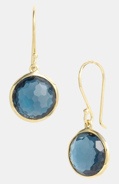 Ippolita Mini Rock Candy In Yellow Gold/blue Topaz