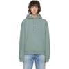 Acne Studios Logo-print Hooded Sweatshirt Dusty Green