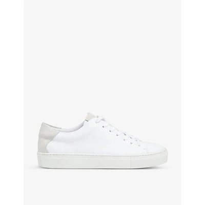 Whistles Raife Lace-up Leather Trainers In White