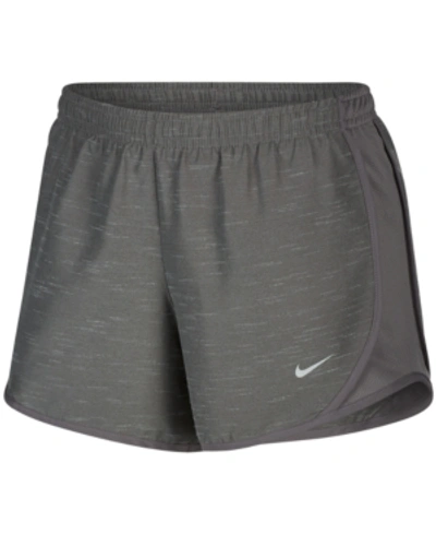 Nike Kids' Big Girls Dri-fit Tempo Running Shorts In Gunsmoke