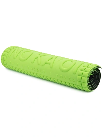 No Ka'oi Debossed-logo Square Yoga Mat In Green