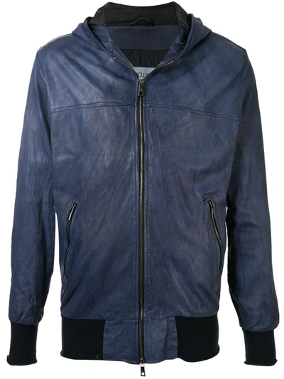 Giorgio Brato Zipped Hooded Jacket In Blue