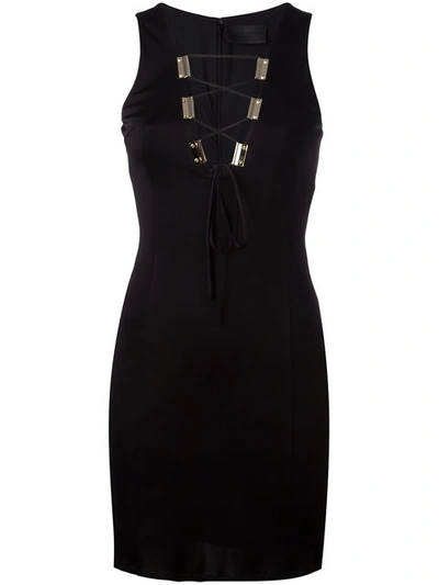 Philipp Plein Neck-tie Detail Dress - Black