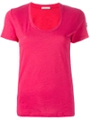 Moncler Scoop Neck T-shirt In Pink