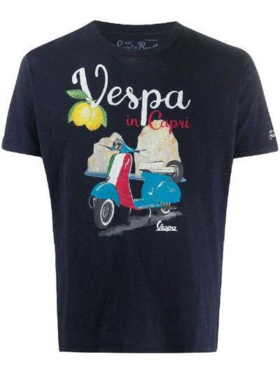 Mc2 Saint Barth Skylar T-shirt Vespa Capri 61 - Blue