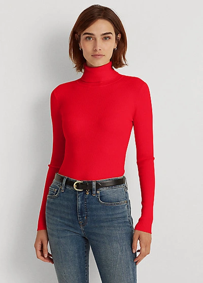 Lauren Ralph Lauren Ribbed Turtleneck Sweater In Lauren Navy