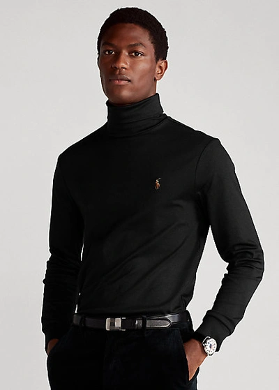 Polo Ralph Lauren Soft Cotton Turtleneck In Polo Black