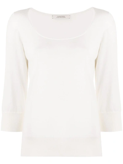 Dorothee Schumacher Scoop Neck Knitted Top In White