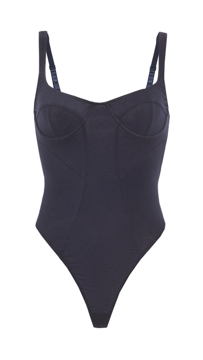 Lioness Je T'aime Thong Bodysuit In Ink