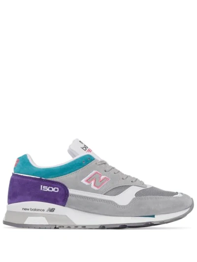 New Balance M1500 Leather And Mesh Mid-top Trainers In Grey