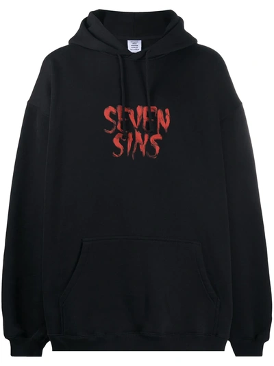 Vetements Seven Sins Oversized Sweatshirt In Black