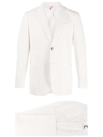 Dell'oglio Notched Lapels Single-breasted Suit In White