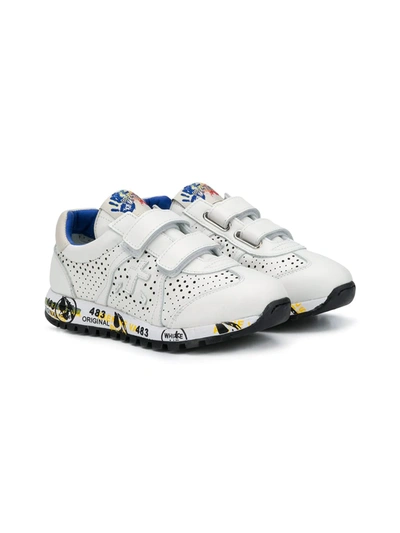 Premiata Kids' Lucy-bv Touch-strap Sneakers In Blue