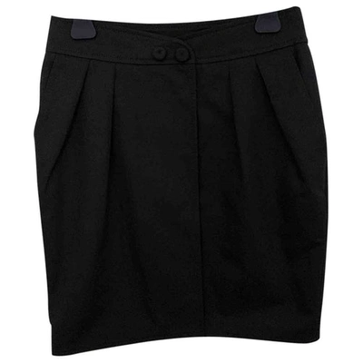 Pre-owned Moschino Linen Mid-length Skirt In Black