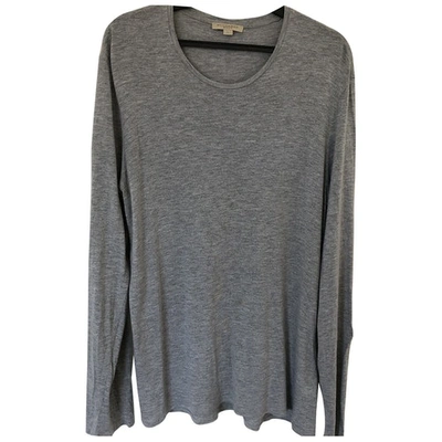 Pre-owned Burberry Grey Viscose Top