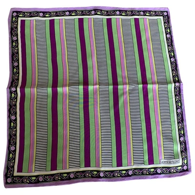Pre-owned Versace Silk Handkerchief In Multicolour