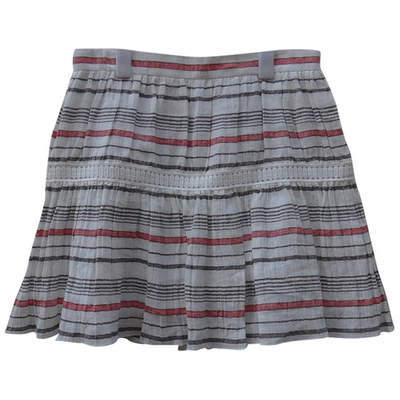 Pre-owned Chloé Linen Mini Skirt In Ecru