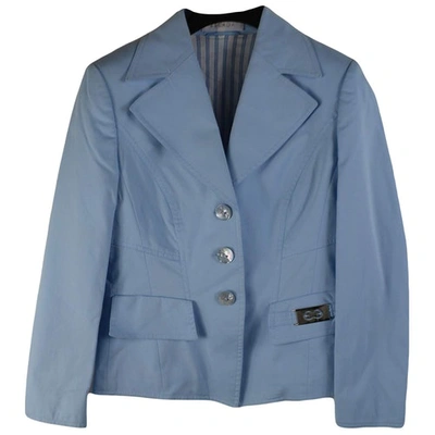Pre-owned Escada Blue Cotton Jacket