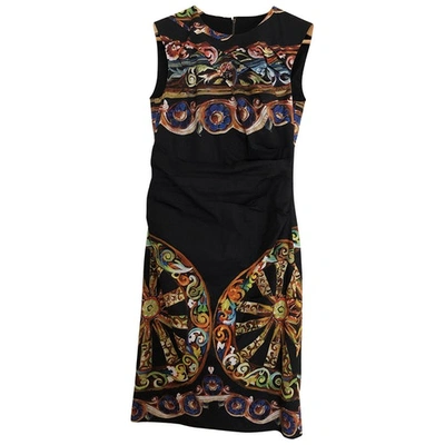 Pre-owned Dolce & Gabbana Mid-length Dress In Black