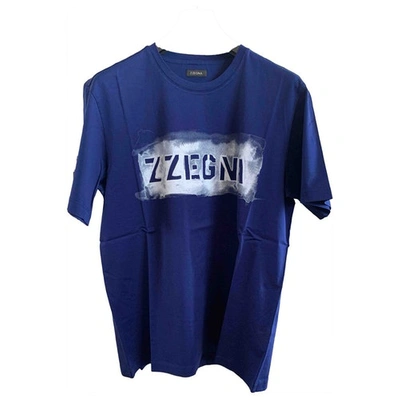 Pre-owned Z Zegna Blue Cotton T-shirts