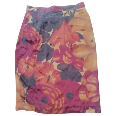 Pre-owned Marella Silk Skirt In Multicolour