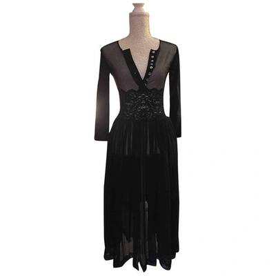 Pre-owned Jean Paul Gaultier Black Cotton - Elasthane Dress