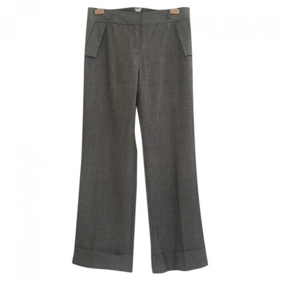 Pre-owned Zac Posen Large Pants In Grey
