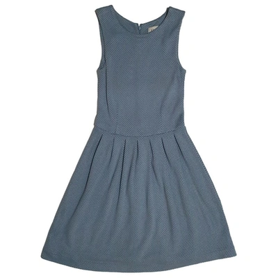 Pre-owned Ganni Mid-length Dress In Blue