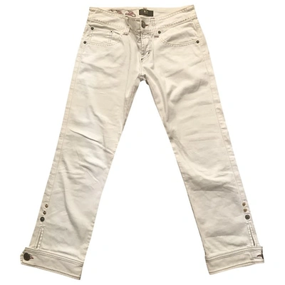 Pre-owned Iceberg Straight Jeans In White