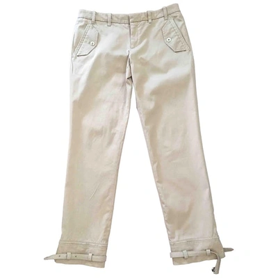 Pre-owned Gucci Straight Trousers In Camel