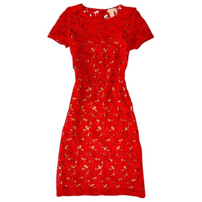 Pre-owned Collette Dinnigan Red Lace Dress