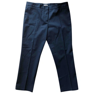 Pre-owned Miu Miu Straight Pants In Blue