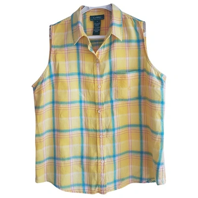 Pre-owned Lauren Ralph Lauren Linen Shirt In Yellow