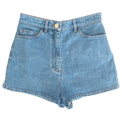 Pre-owned Valentino Blue Denim - Jeans Shorts