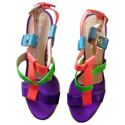 Pre-owned Gianmarco Lorenzi Leather Heels In Multicolour