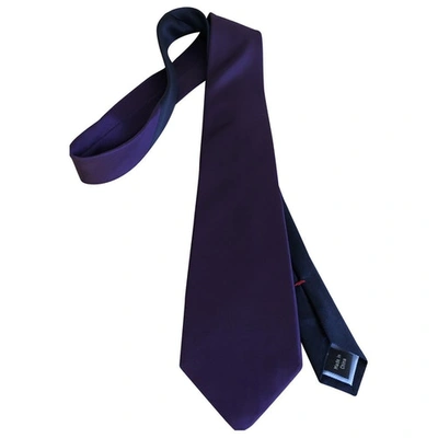 Pre-owned Tommy Hilfiger Silk Tie In Purple