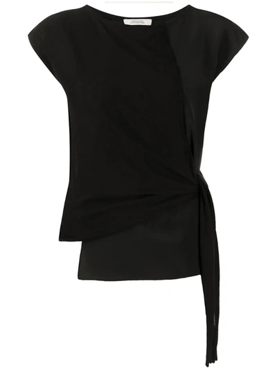 Dorothee Schumacher Panelled Side Tie T-shirt In Black