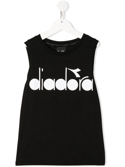 Diadora Junior Teen Trägershirt Mit Logo-print In Black