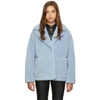 Stand Studio Oversized Faux-fur Jacket In Blue