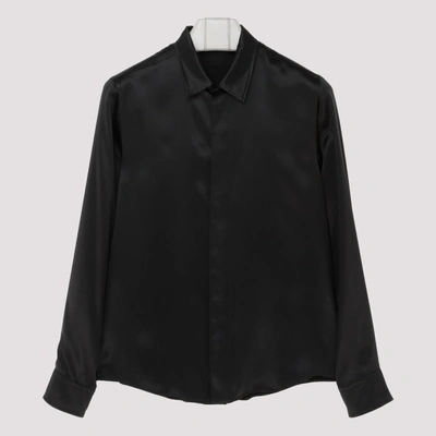 Balenciaga Shirt In Black Silk In Nero