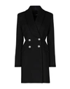 Balmain Coats In Nero