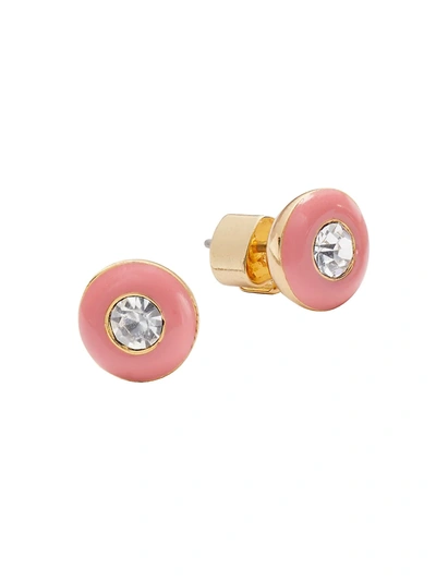 Kate Spade Candy Drops Enamel Round Stud Earrings In Coral