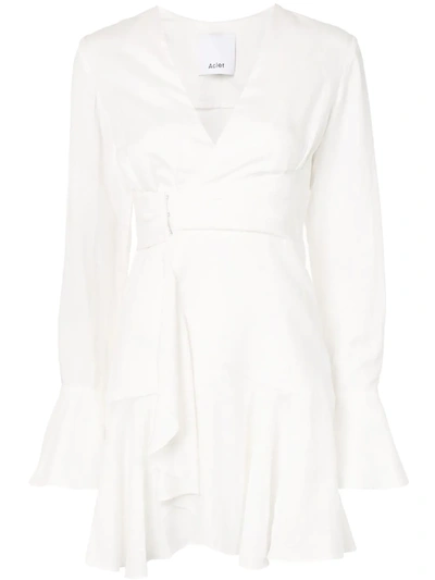 Acler Corsica Wrap Dress In White