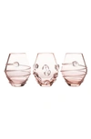 Juliska Set Of 3 Mini Vases In Pink