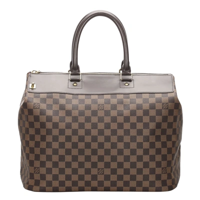 Pre-owned Louis Vuitton Damier Ebene Canvas Greenwich Pm Bag In Brown