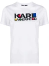 Karl Lagerfeld Bauhaus Stacked-logo T-shirt In White