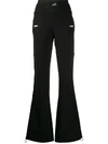 Off-white Active Zipped Wide Leg Tracksuit Pants In Black
